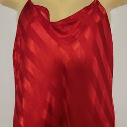 Victoria's Secret Long Modest Red Satin Nightgown Large