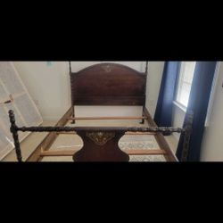 Full Size Bed--1930s mahogany wood
