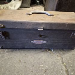 Vintage Classic Antique Craftsman Mechanic With Tray Tool Box Case Chest Tackle Tools