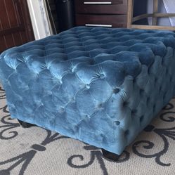 Velvet Tufted Ottoman