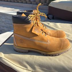 Timberland Men’s 6” Waterproof Insulated Leather Boots Wheat  size 13