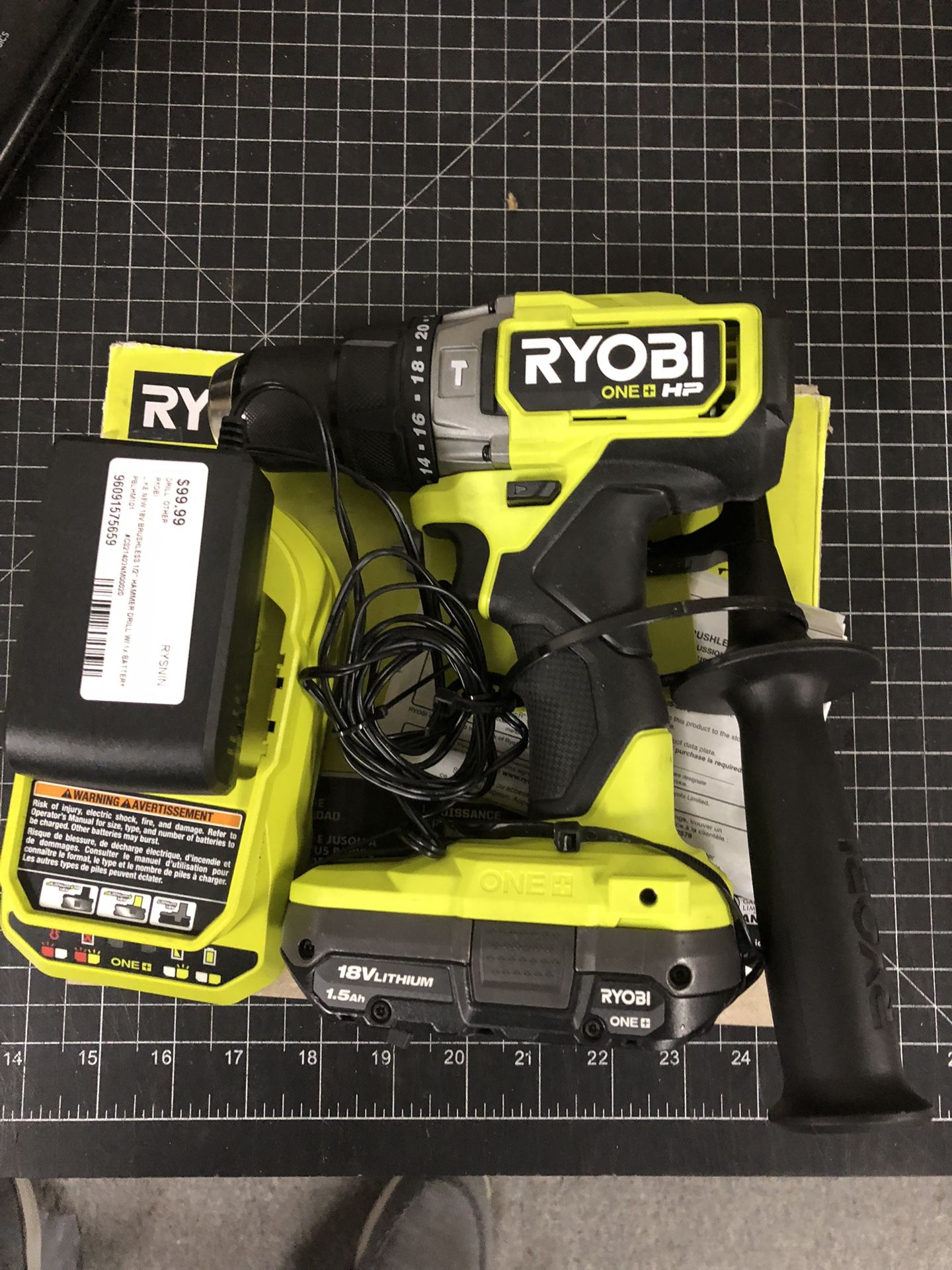 96091 Ryobi PBLHM101 18v 1/2” Hammer Drill 575659