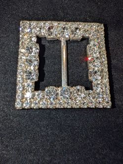 Rhinestone slide for jewelry making or belt