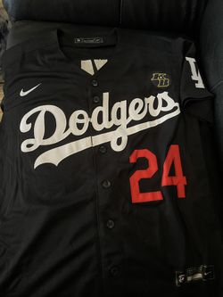 Mens LA Dodgers Kobe Bryant Black Jerseys