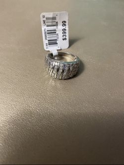 silver diamond ring