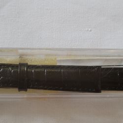 Vintage Guess Watch Band 14mm Black Croc Genuine Leather