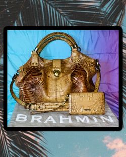 Brahmin Croc Embossed Vintage Matching Set