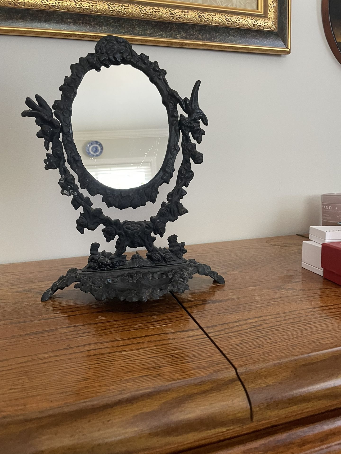 Vintage Ornate Table Mirror
