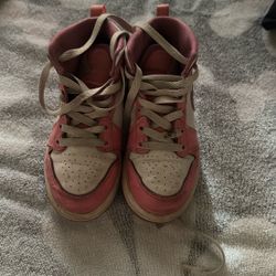 Used Pink Girls Air Jordan Size 12c