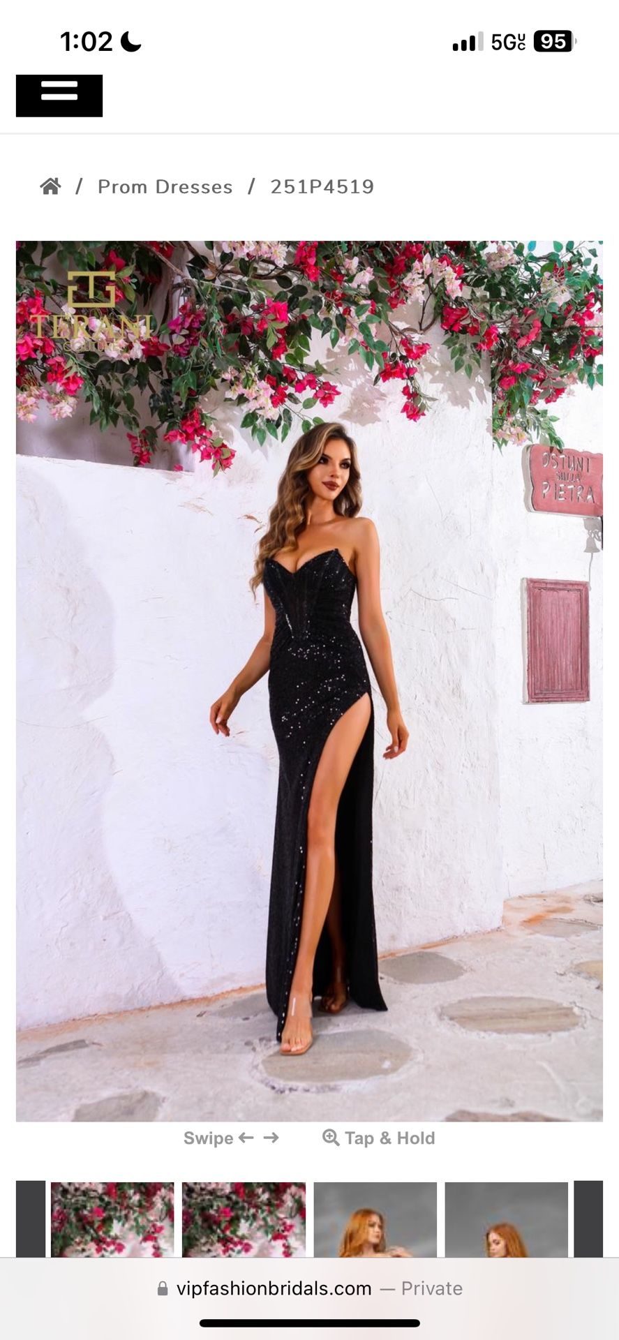 black sequin prom dress