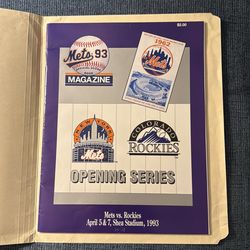 1993 Mets/Rockies Program