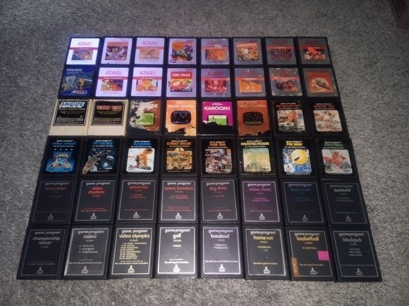 Atari 2600 Games Lot of 48 All Tested and Working See Pics NO END LABELS 