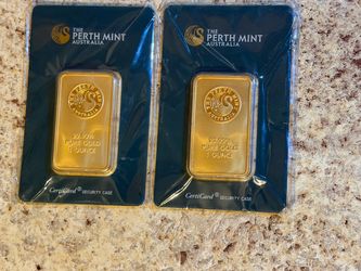 Perth Mint 1 oz 99.99% Pure Gold Bar (x2)