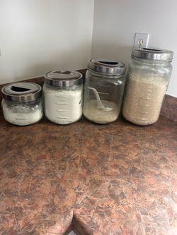 Mason jar kitchen storage
