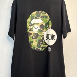 *NEW W BLEMISH* TOKYO EXCLUSIVE BAPE HEAD MENS OFFICIAL T-SHIRT