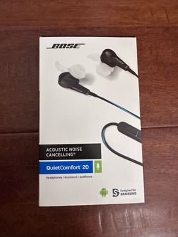 Bose QuietComfort 20 Noise Cancelling QC20 Earbuds Wired Headphones Black