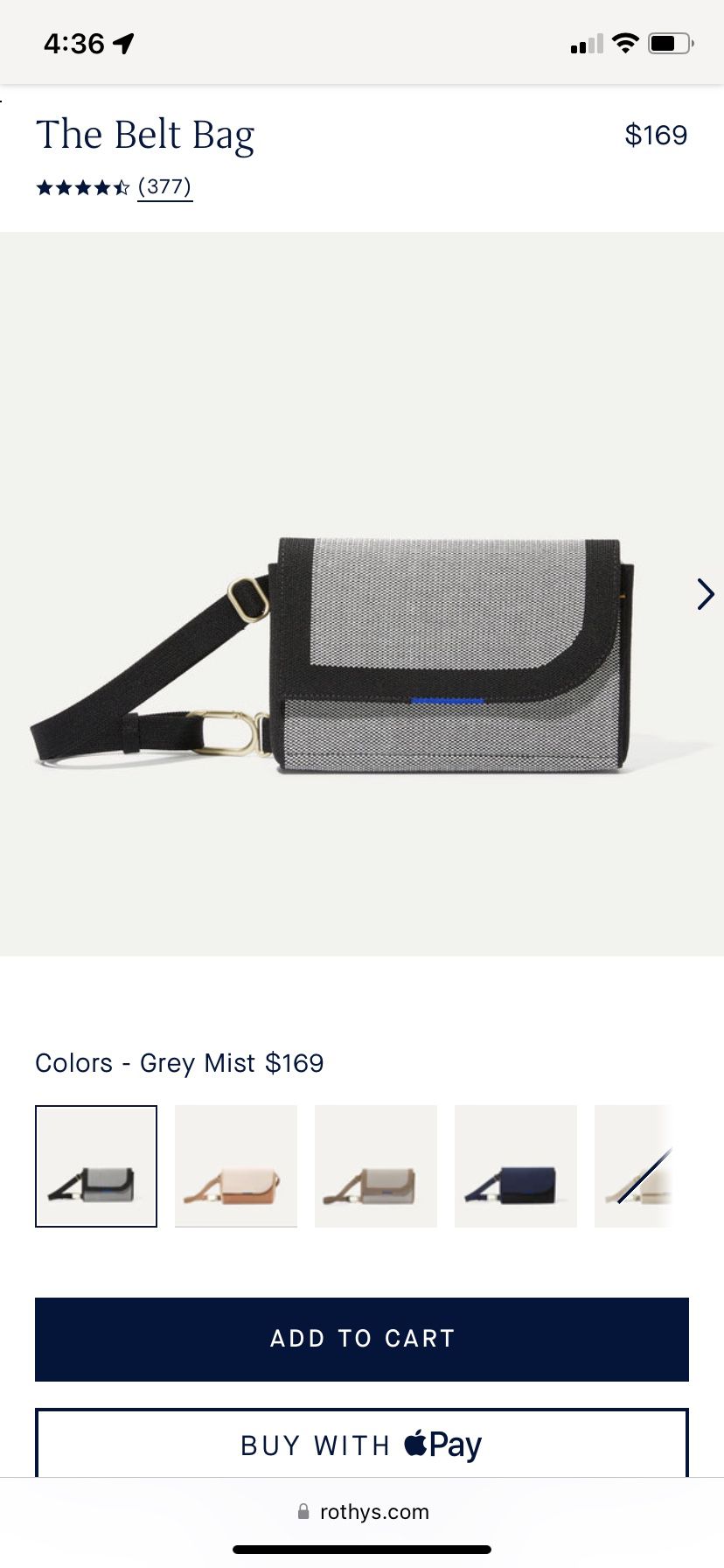 Rothy's belt bag-used Twice for Sale in Lakewood, CA - OfferUp