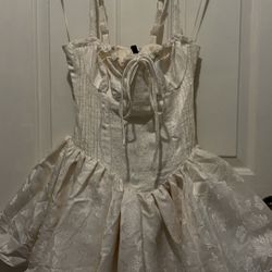 Windsor Cream Corset Floral Mini Dress