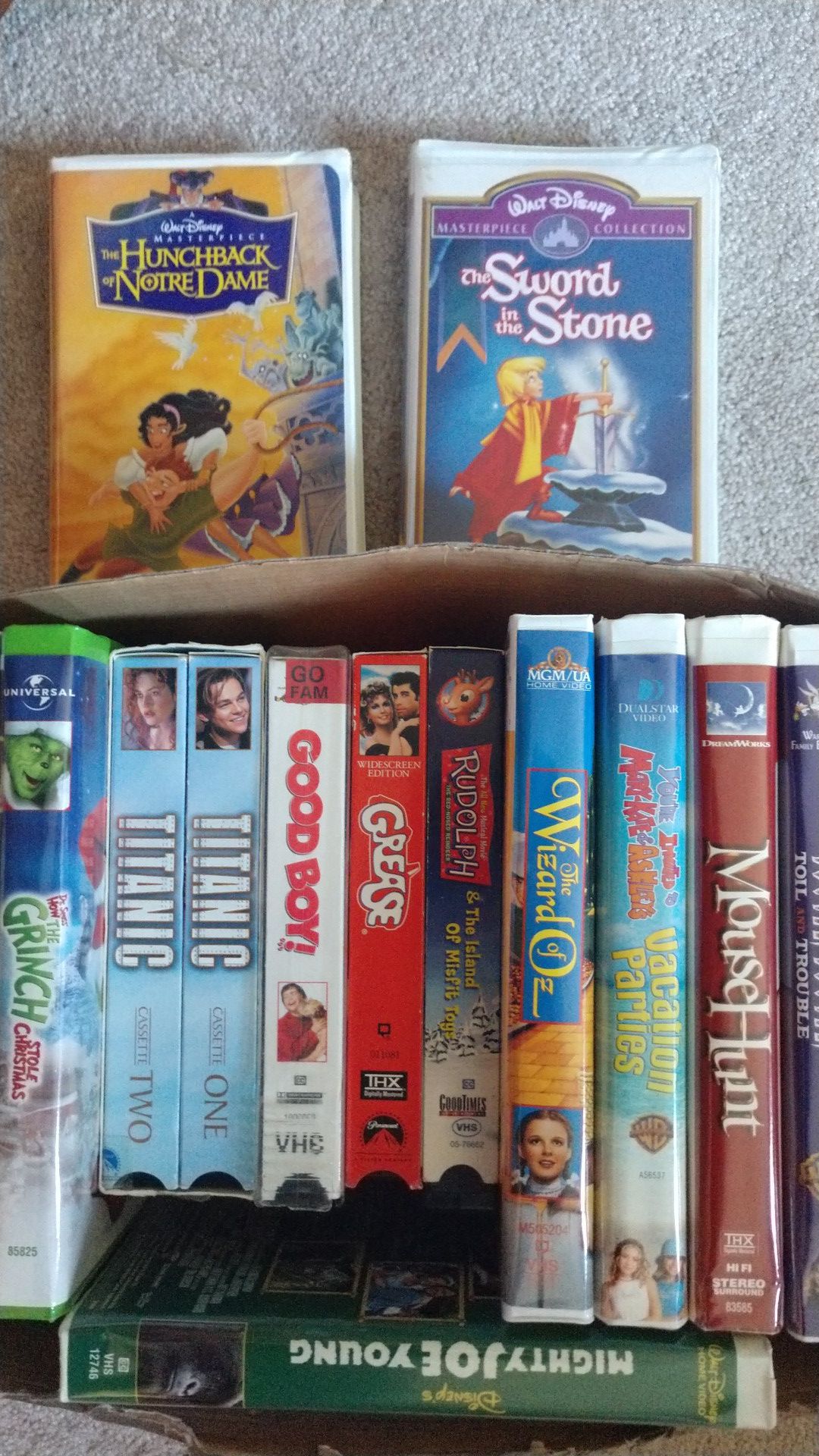 Children's VHS tapes