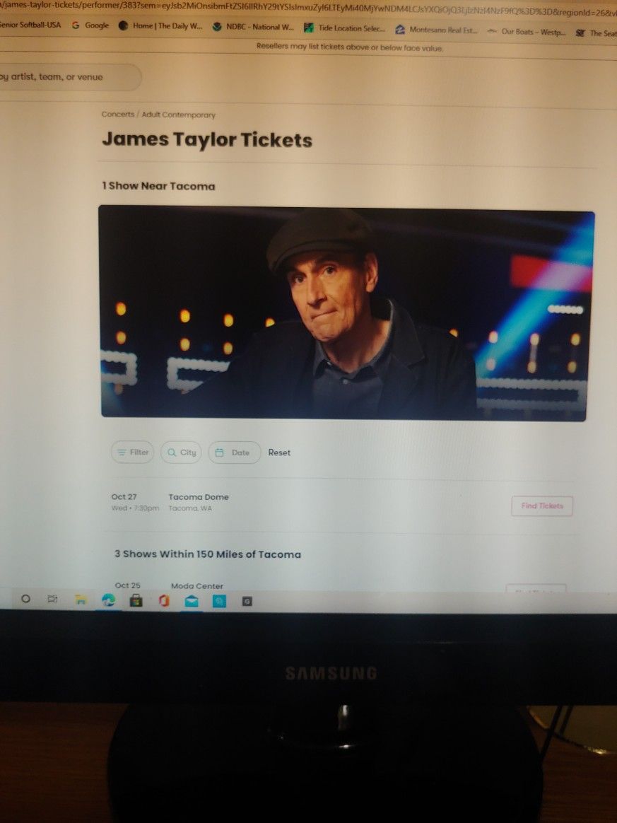 James Taylor Concert (2) Tickets