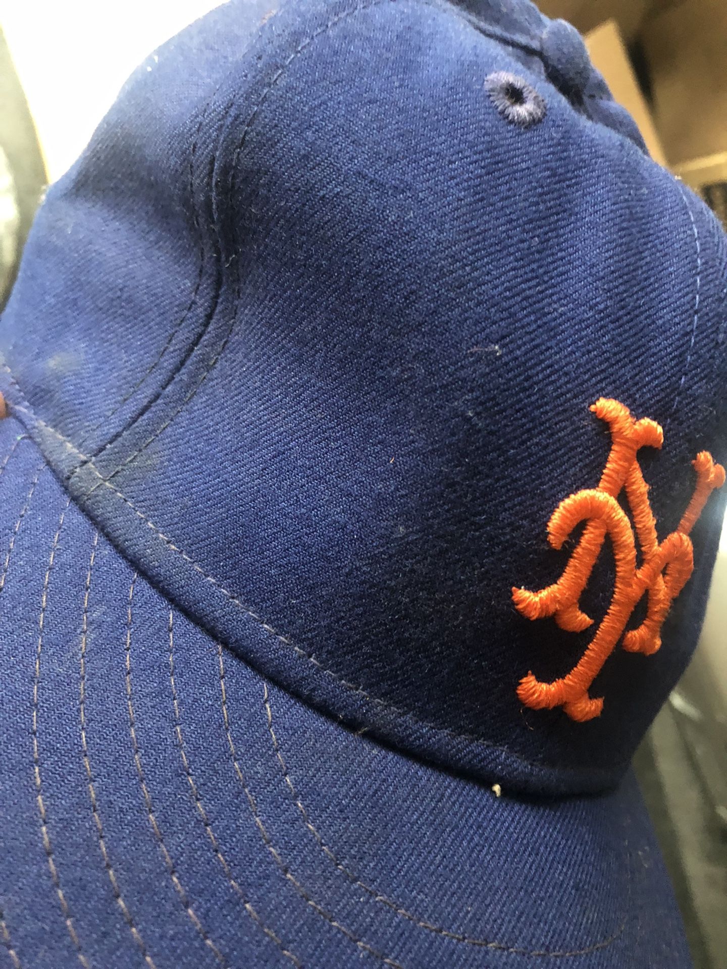 Vintage 70's/80's New Era New York Mets Blue Baseball Cap 7 Fitted