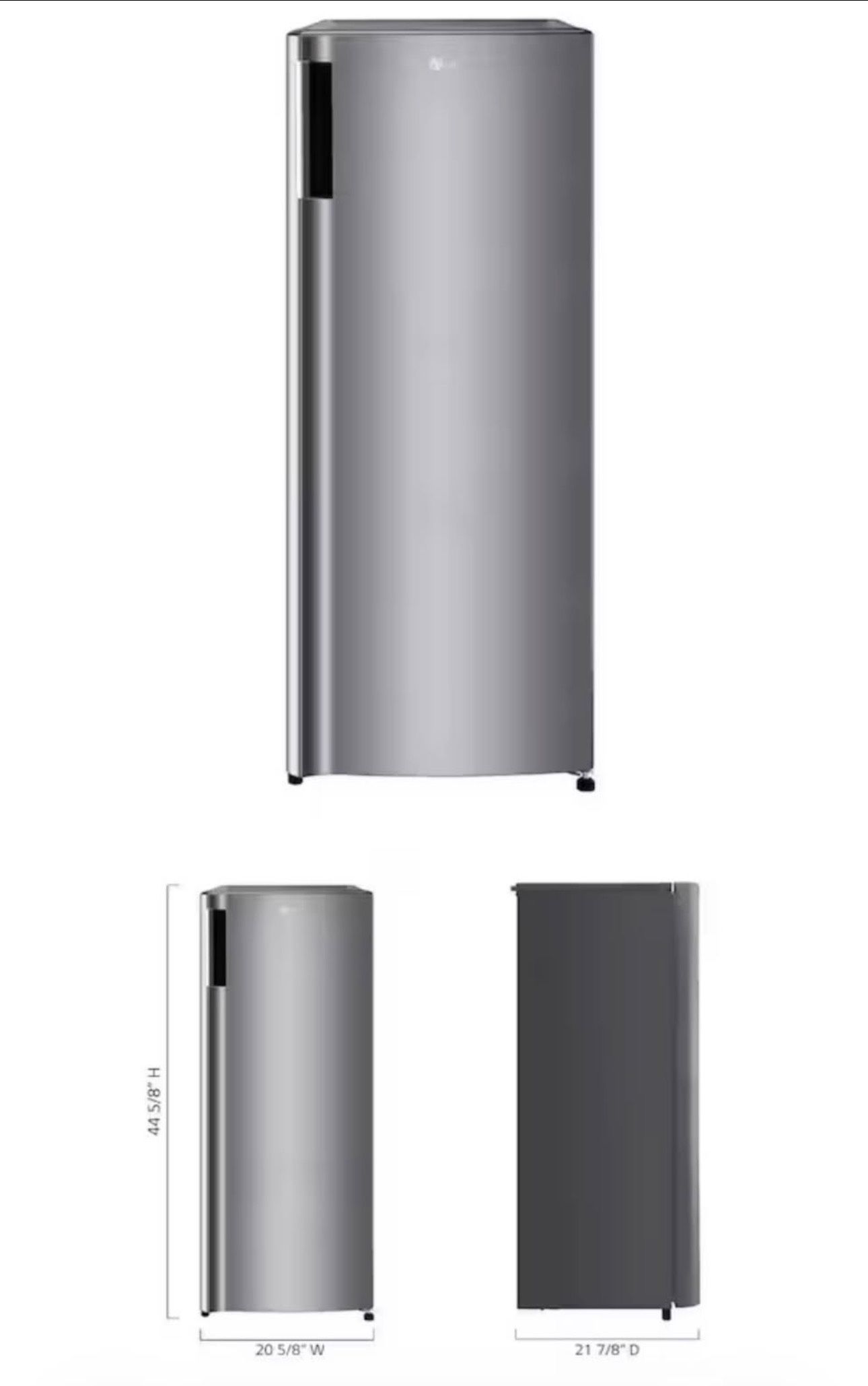 LG 20.63 in. W. 6 cu.ftSingle Door Top Freezer Refrigerator with Inverter Compressor & Pocket Handle