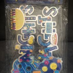 8 Nites & Lites Chanukah Decoration Banner Glitter And Foil Accent New 