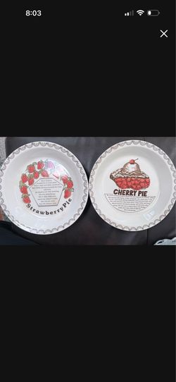 Pie recipe plates