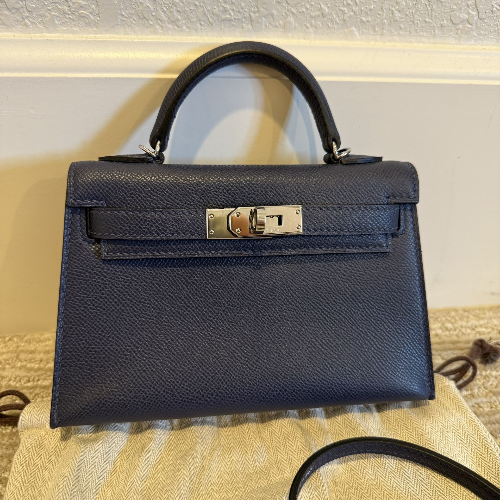 Navy Blue Mini Kelly Bag H