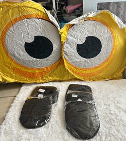 Windshield Sun Shade, Cute Eyes Print Sun Visor Reflective Sunshade for Car Windshield, Blocks 99% UV Rays & Keeps Vehicle Cool