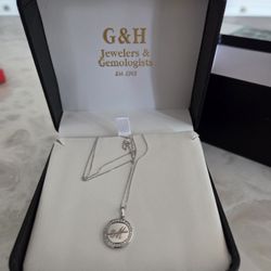 Silver "M" Necklace