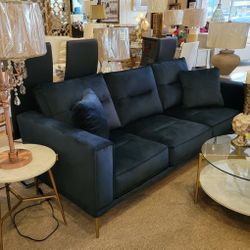 Mid-Century Modern Navy (Blue) Sofa