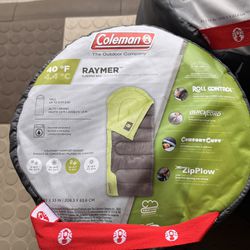 Brand New Coleman Raymer Sleeping Bag! Includes Travel Case – Buy 1 or More!  Only 3 At This Low Price!