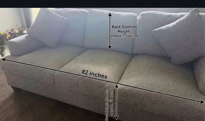 Grey 3-seat sofa