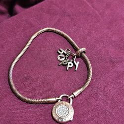 Pandora 14k Rose Gold Locket Bracelet 
