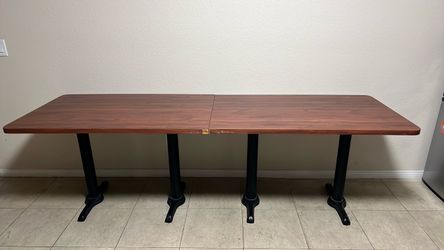 Large Solid Wood Dining Table / Work Table – Very Sturdy