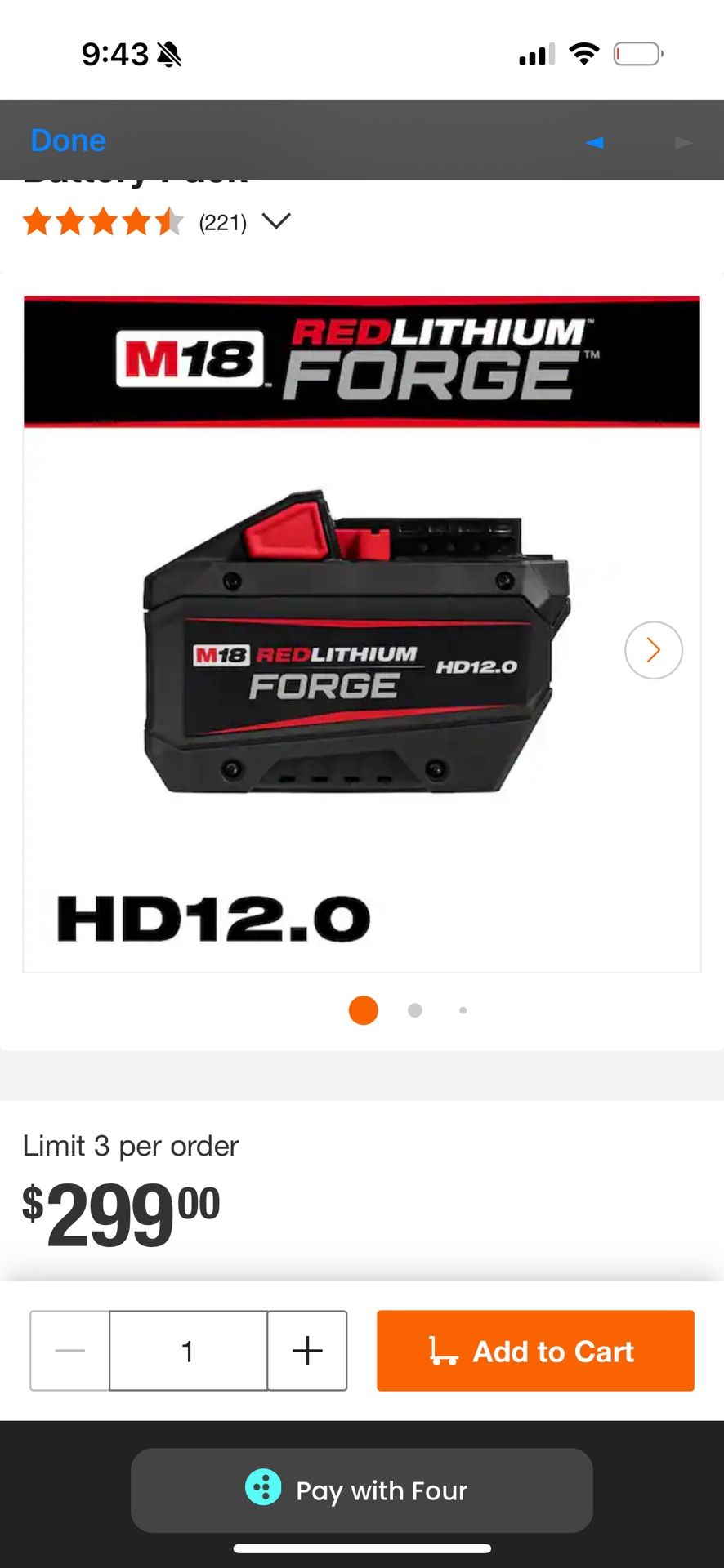 Milwaukee Red Lithium forge 12.0 NEW!