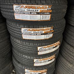 ST 205/75/15 Trailer Tires Free Mount And Balance Montadas Y Balanciadas Gratis De Traila