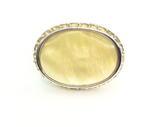 Sterling Silver Mother of Pearl & Citrine Ring 