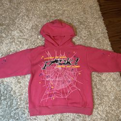 Sp5der Hoodie (Pink) Medium