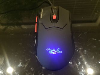 6 button optical wired gaming mouse with LED light