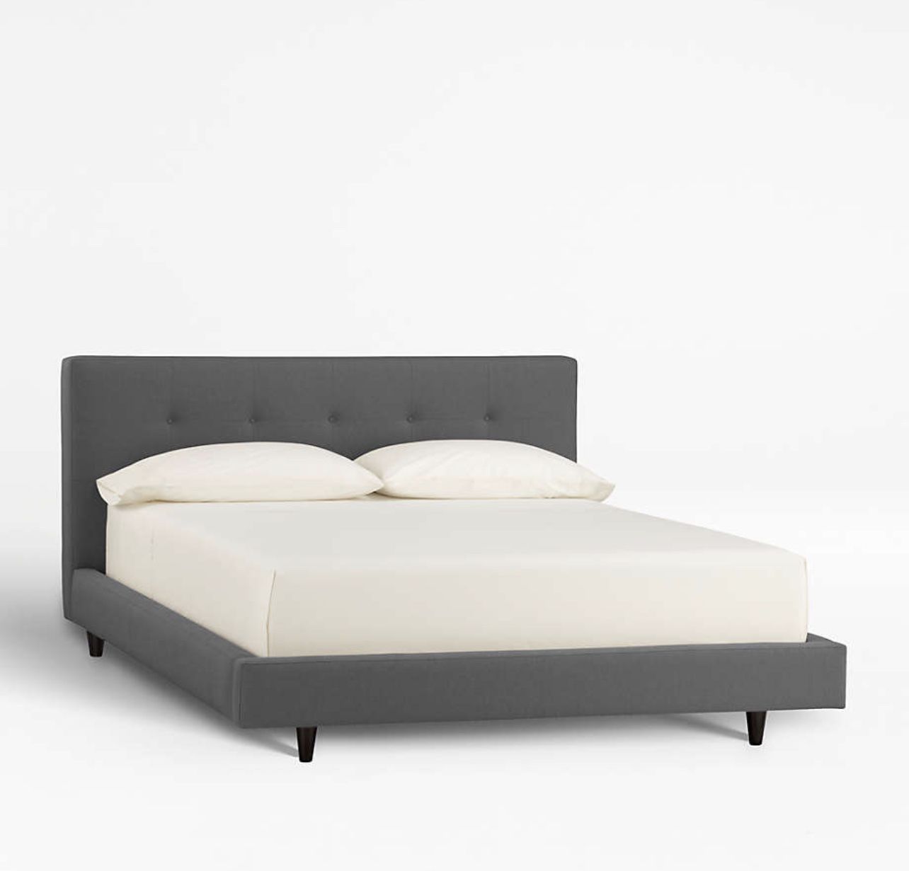 Crate & Barrel Tate Cal King Bed Frame With Mattress