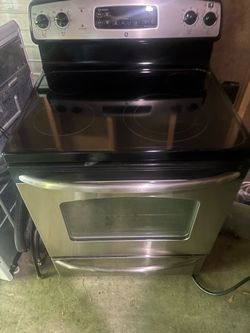 ⭐️NICE CLEAN GE STAINLESS STEEL GLASS TOP STOVE⭐️