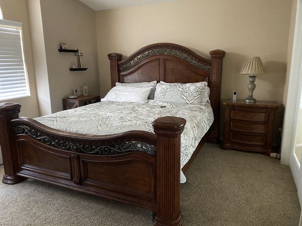 Cal king bedroom set . Will sale sleep number mattress as ...