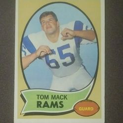 1970 Topps Tom Mack Los Angeles Rams #151 Rookie RC Hall Of Fame HOF L.A. Football Card Vintage Collectible NFL 1