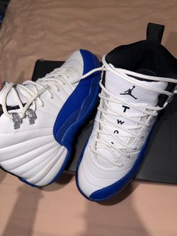Air Jordan 12 Retro White Blue Sneakers sz 4.5