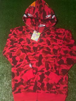 BAPE *A BATHING APE* Zip Up Hoodie 100% cotton SIZE L