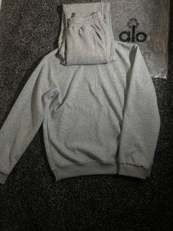 Alo yoga grey men’s/women’s full set small