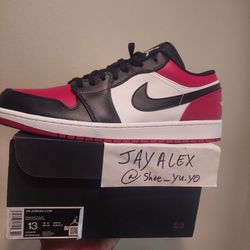Air Jordan 1 Low "Bred Toe" Size 13