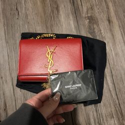 YSL Saint Laurent bag kate small red crossbody